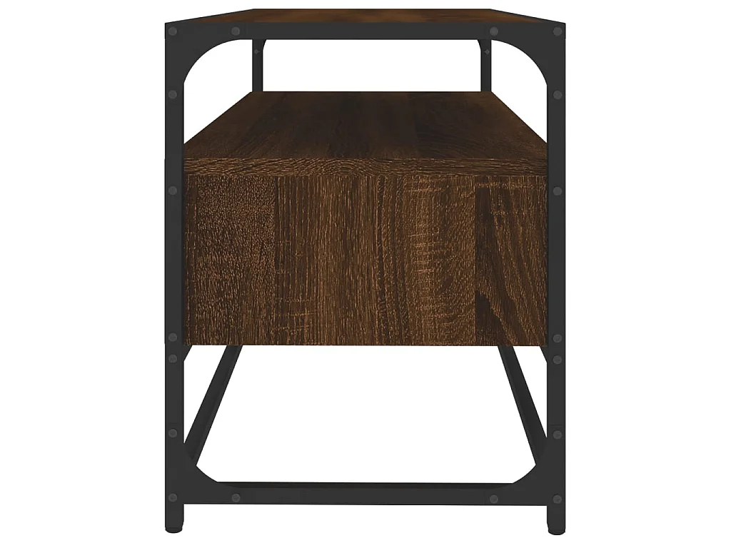 Meuble TV chêne marron 80x35x45 cm bois d'ingénierie