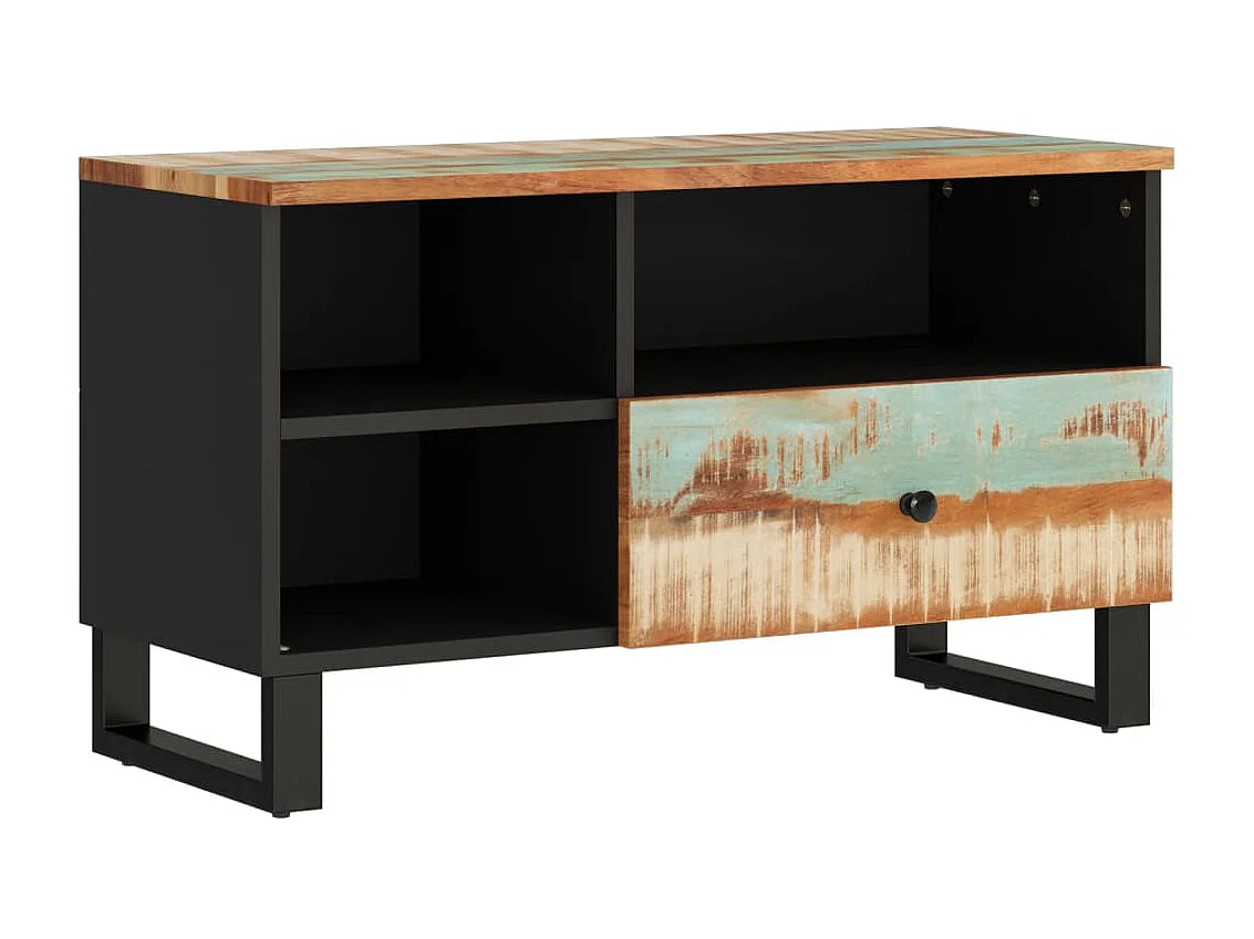 TV-Schrank 80 x 33 x 46 cm, Altholz und Holzwerkstoff