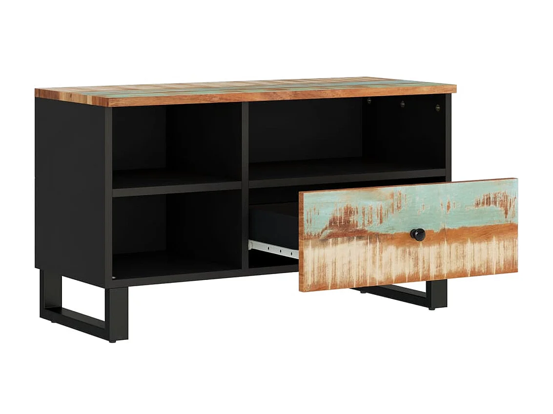 TV-Schrank 80 x 33 x 46 cm, Altholz und Holzwerkstoff