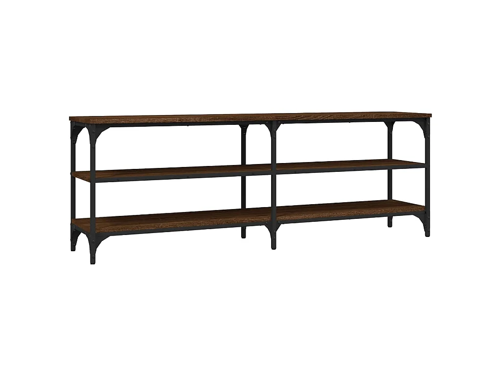 Mueble TV roble marrón 140x30x50 cm madera contrachapada