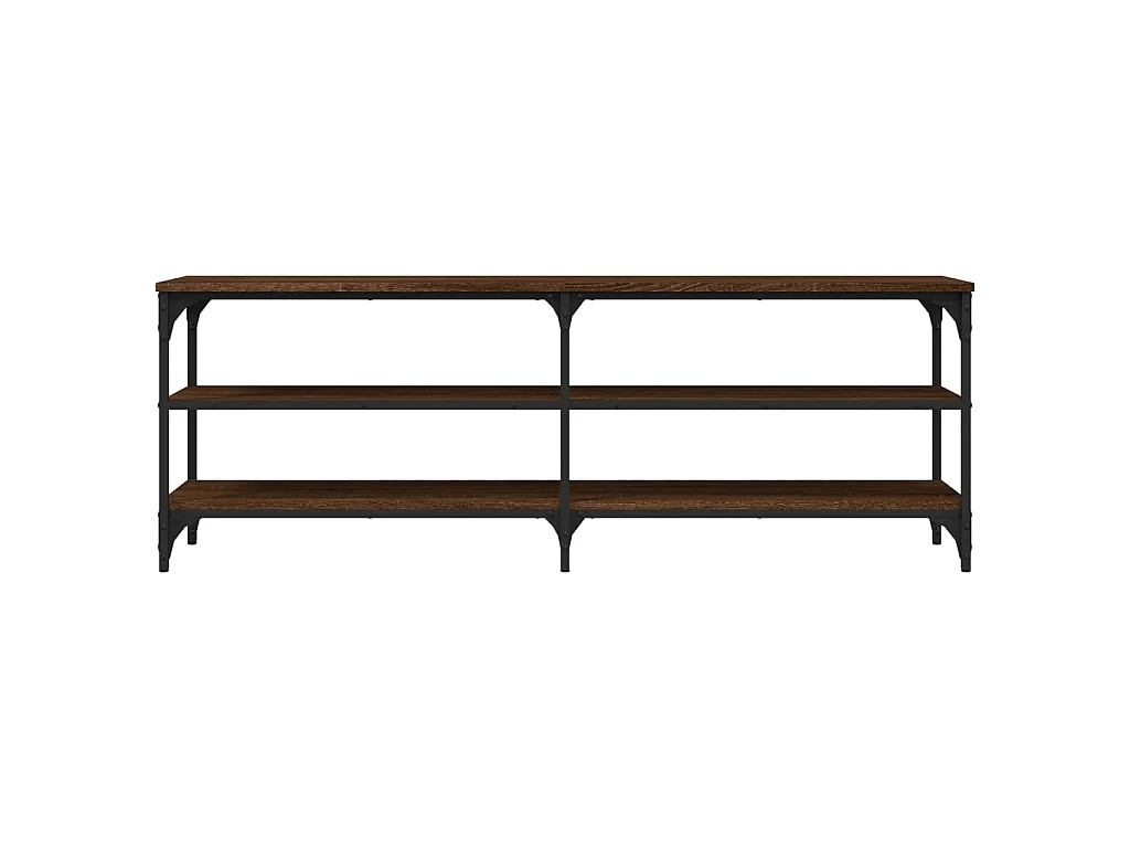 Mueble TV roble marrón 140x30x50 cm madera contrachapada