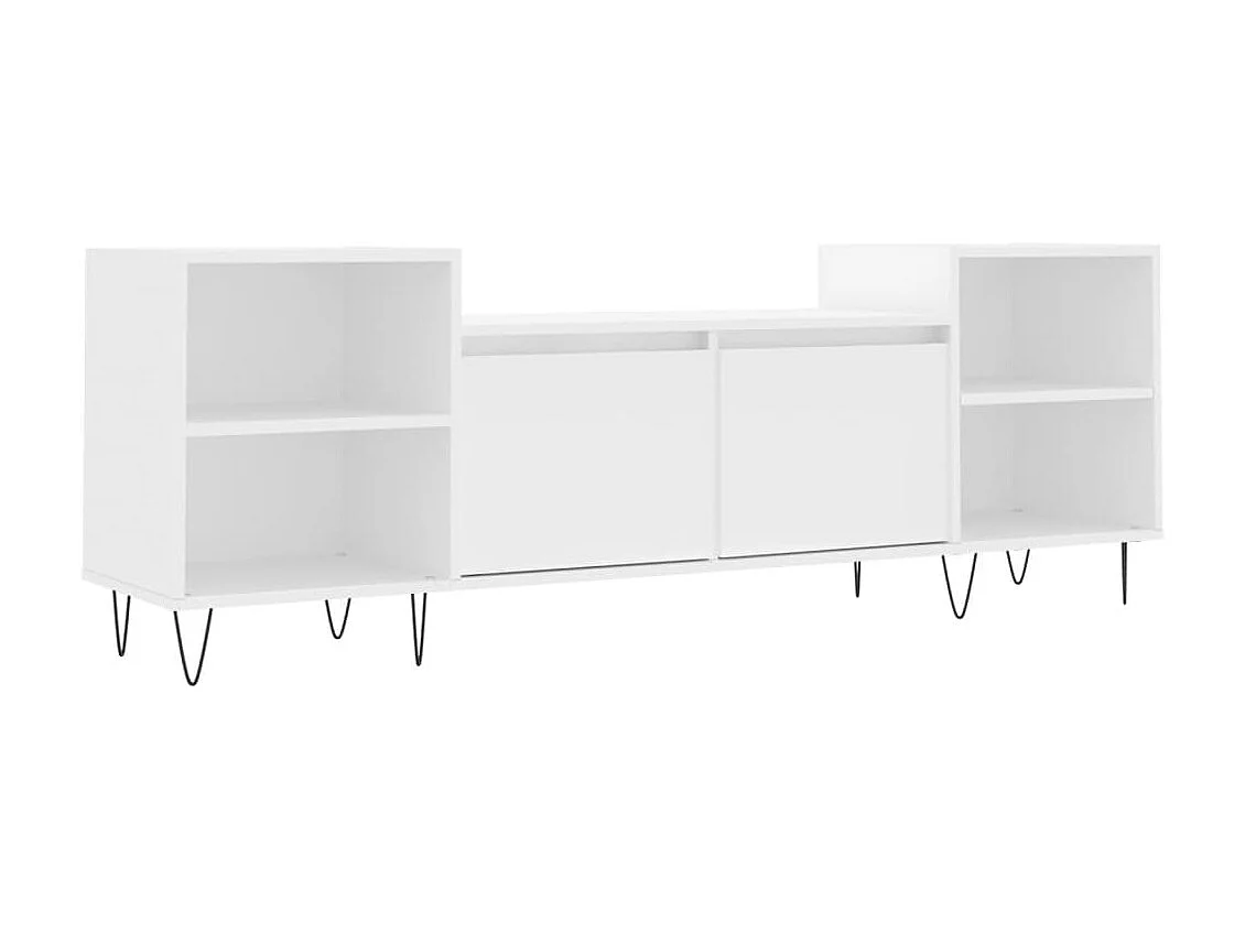 Meuble TV Blanc 160x35x55 cm Bois d'ingénierie