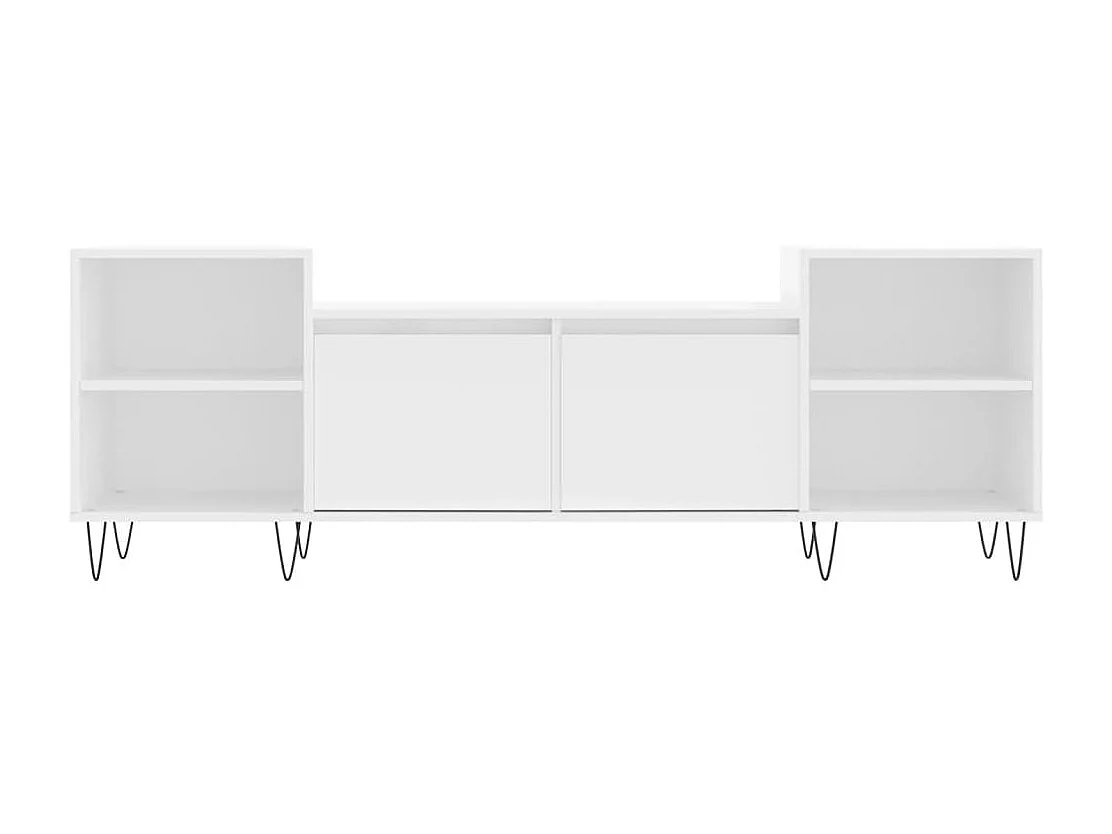 Meuble TV Blanc 160x35x55 cm Bois d'ingénierie