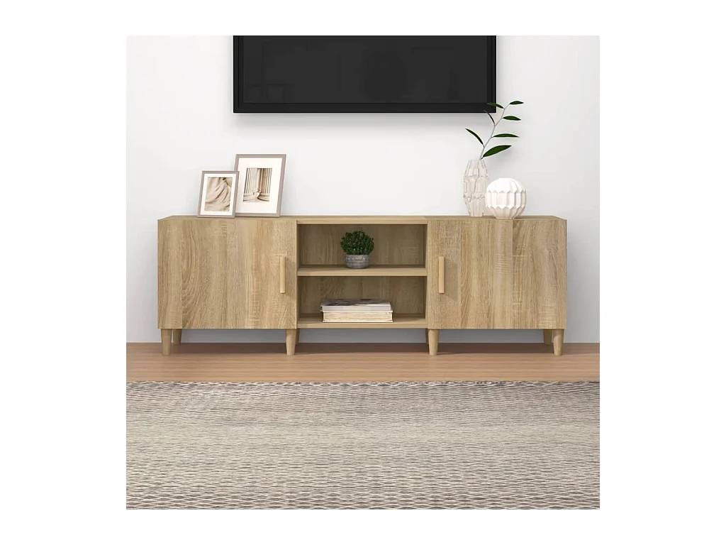 TV-meubel Sonoma eiken 150x30x50 cm Bewerkt hout