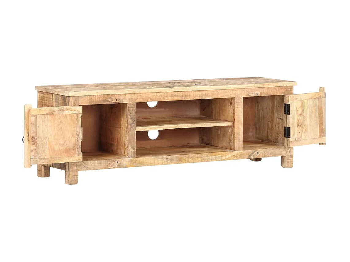Meuble TV 120x30x40 cm Bois de manguier brut