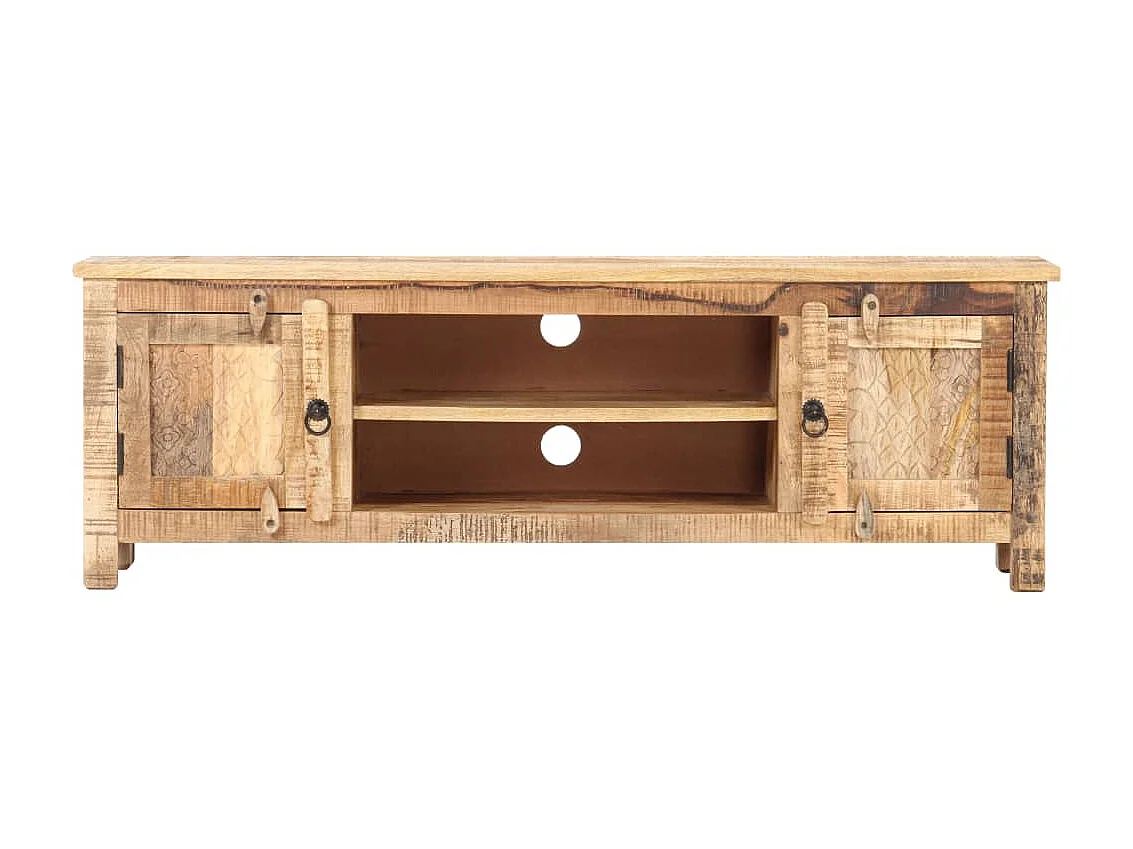 Meuble TV 120x30x40 cm Bois de manguier brut