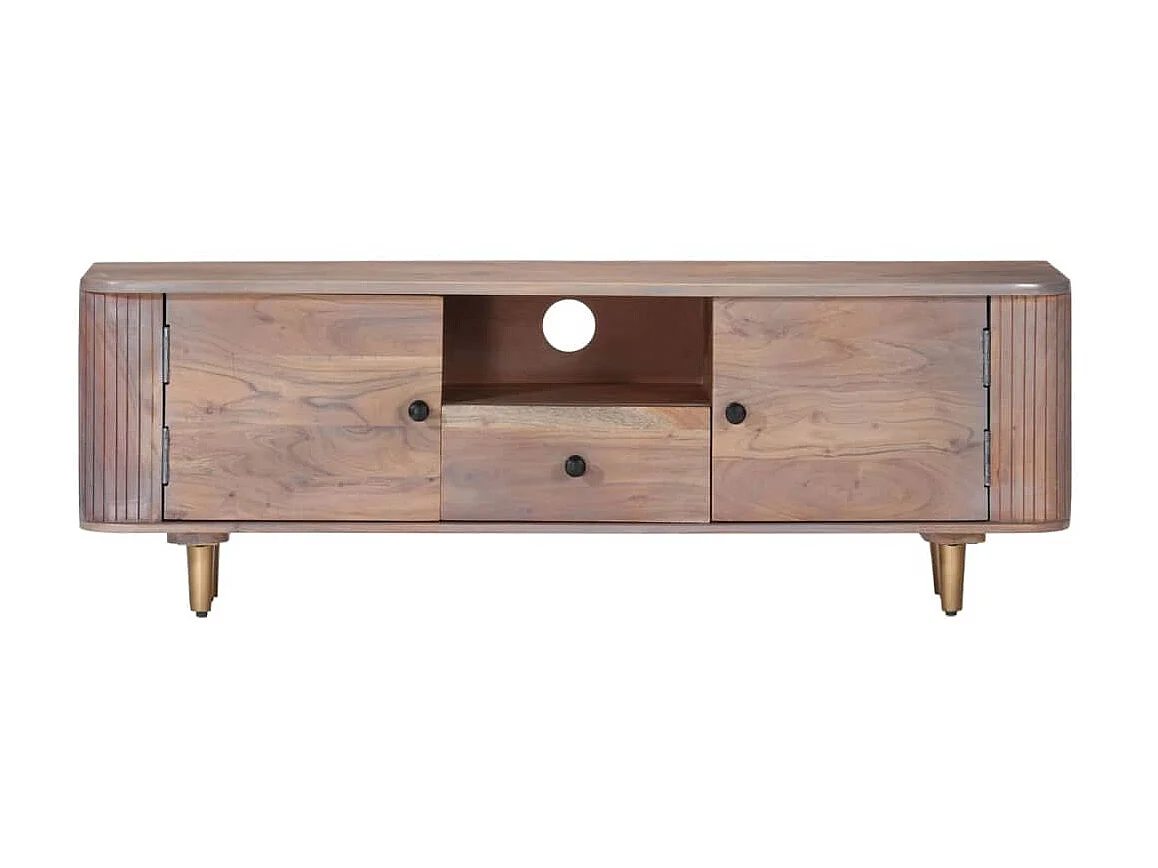 Meuble TV 118x30x40 cm Bois d'acacia massif