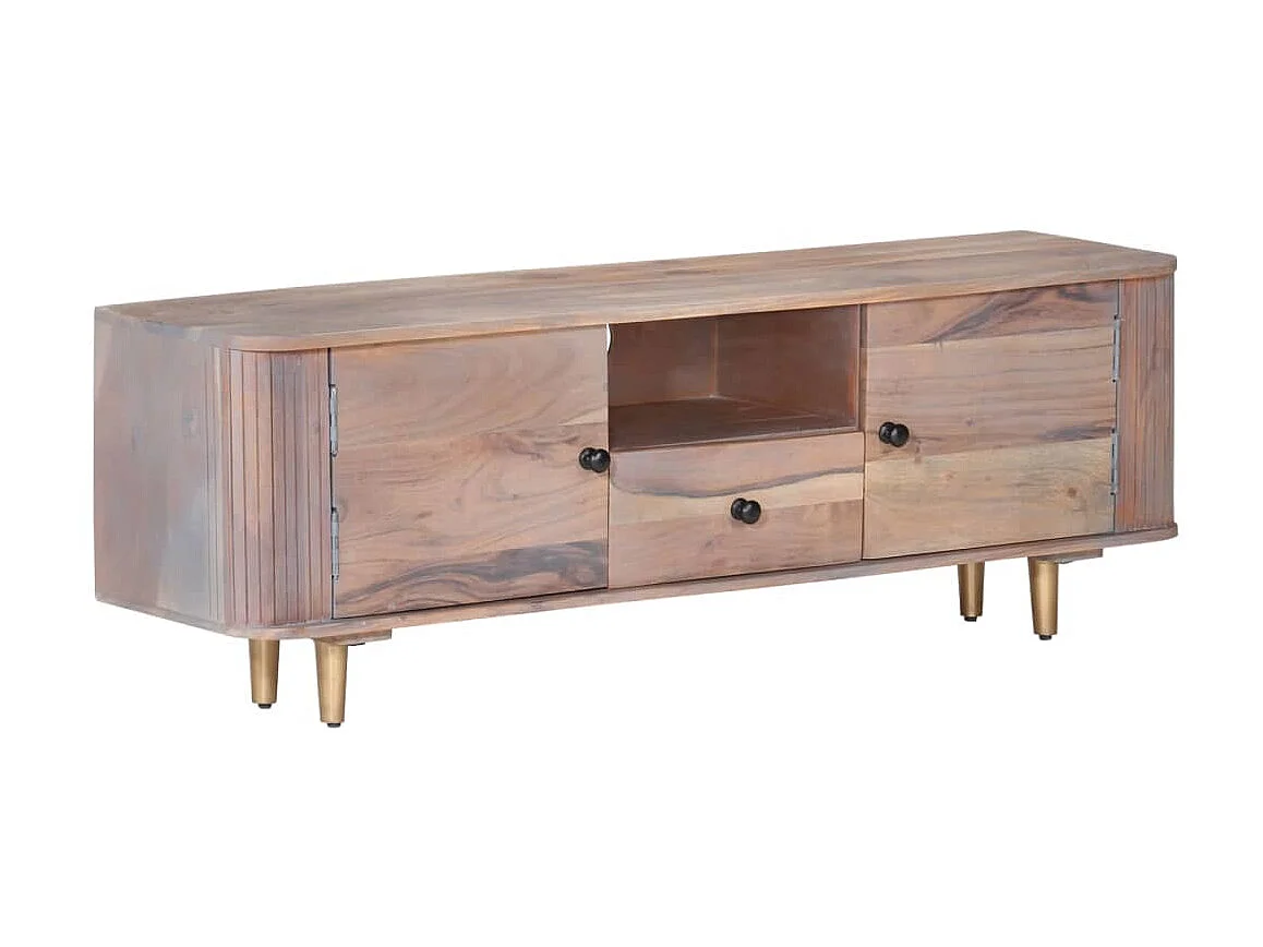 Meuble TV 118x30x40 cm Bois d'acacia massif
