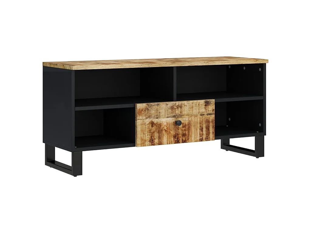 TV-meubel 100x33x46 cm mangohout en bewerkt hout