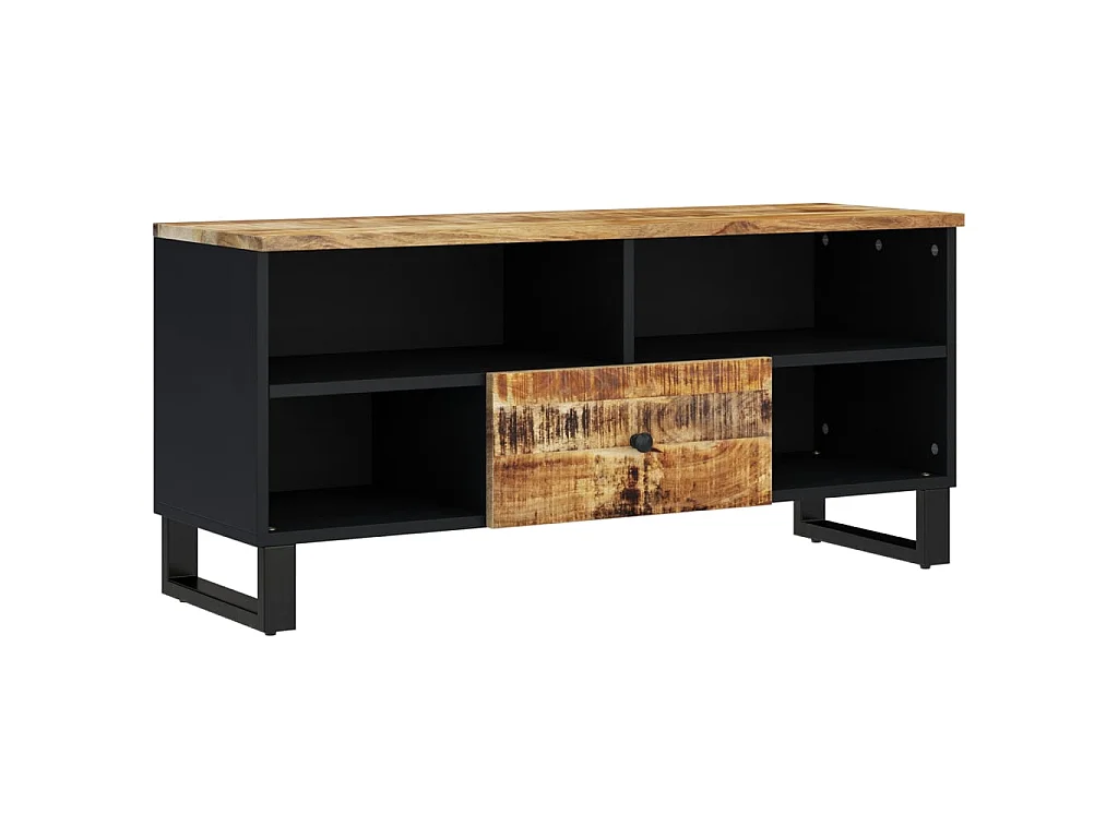 TV-meubel 100x33x46 cm mangohout en bewerkt hout