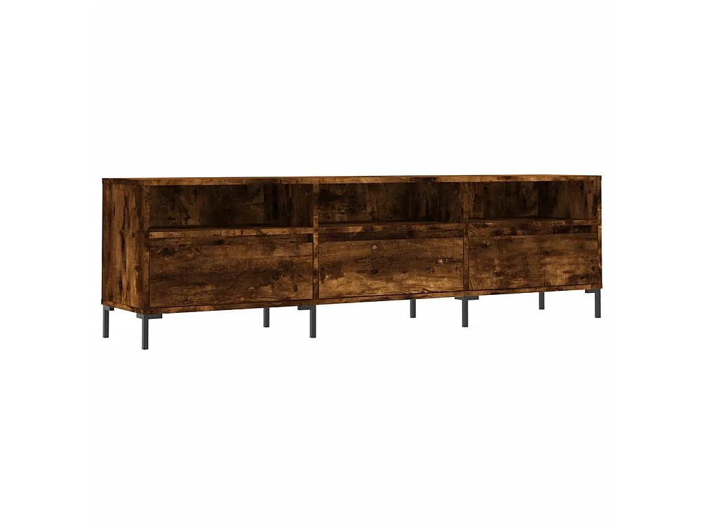 Gerookt eiken tv-meubel 150x30x44,5 cm samengesteld hout