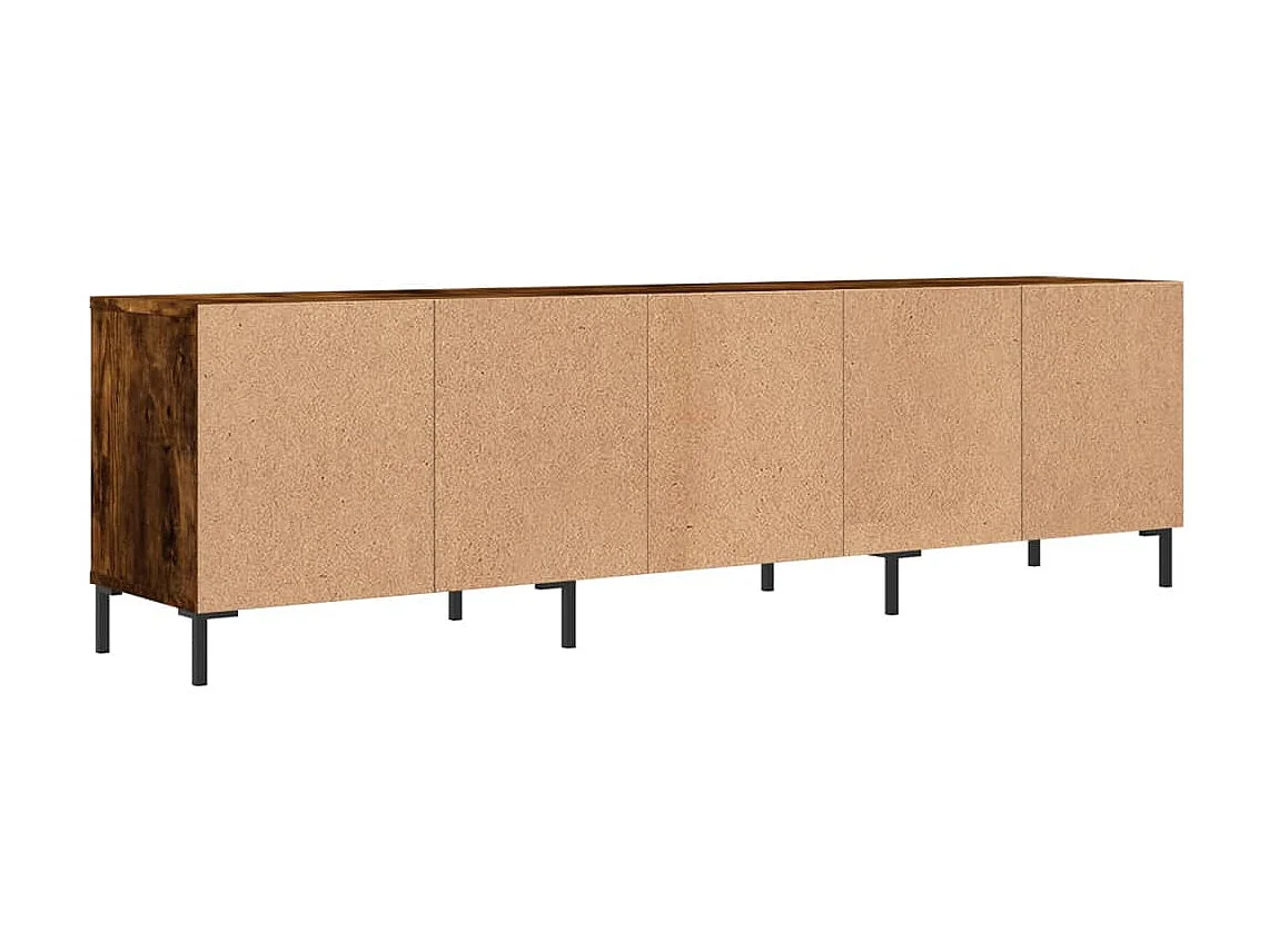 Gerookt eiken tv-meubel 150x30x44,5 cm samengesteld hout