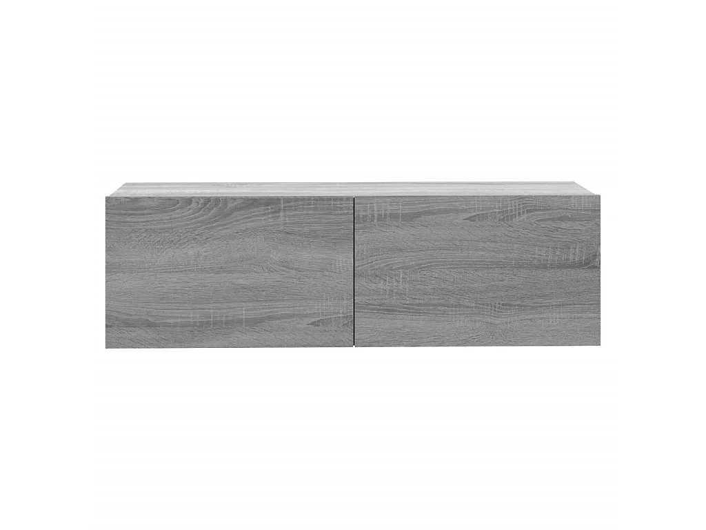 Mueble TV de pared gris Sonoma 100x30x30 cm Madera contrachapada