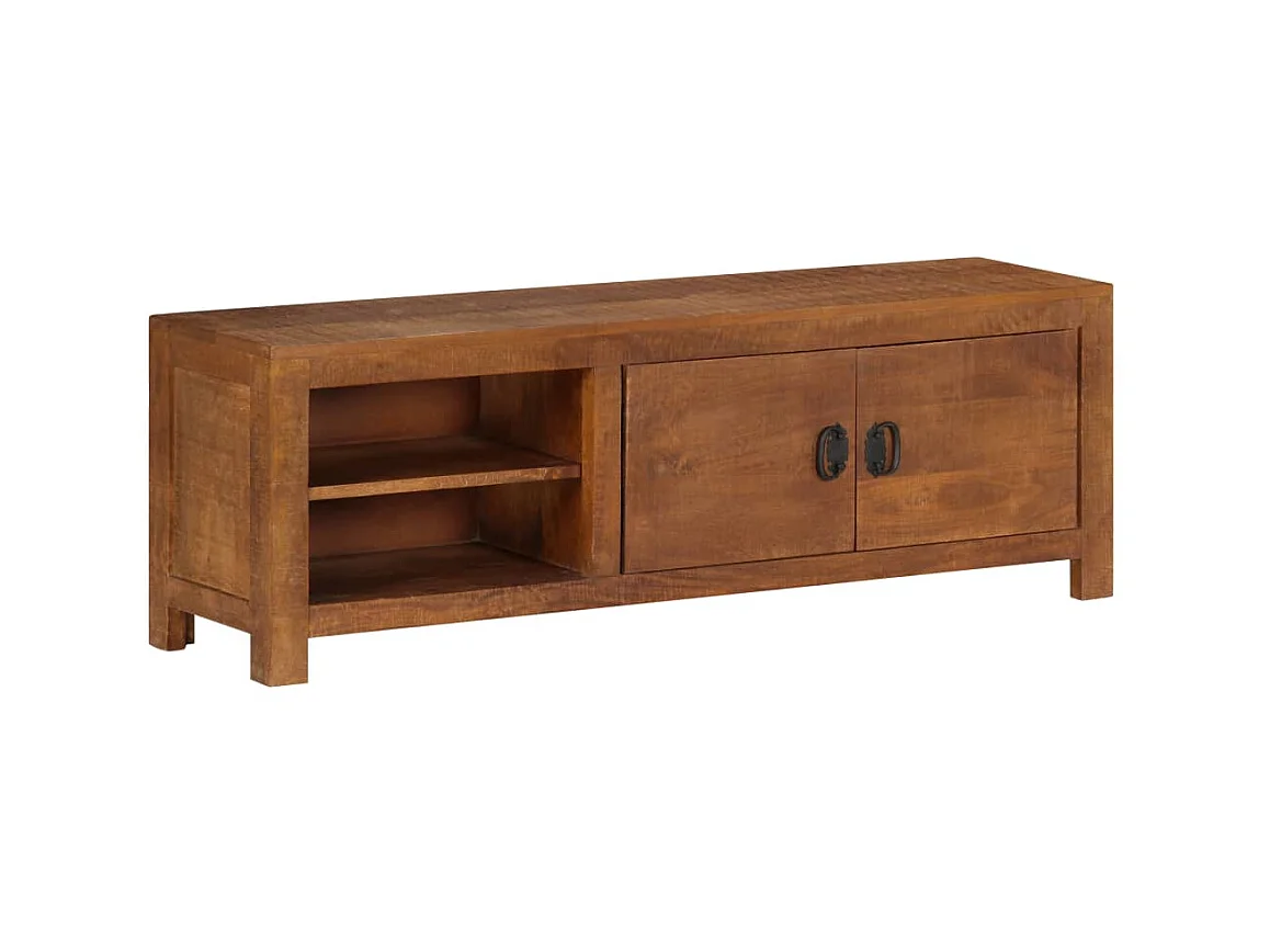 Meuble TV 120x30x40 cm Bois massif de manguier