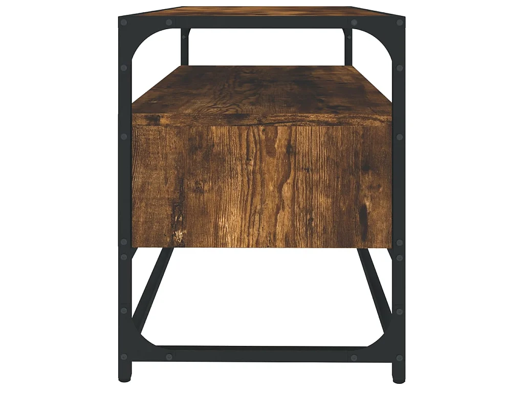 TV-Schrank aus geräucherter Eiche, 80 x 35 x 45 cm, Holzwerkstoff