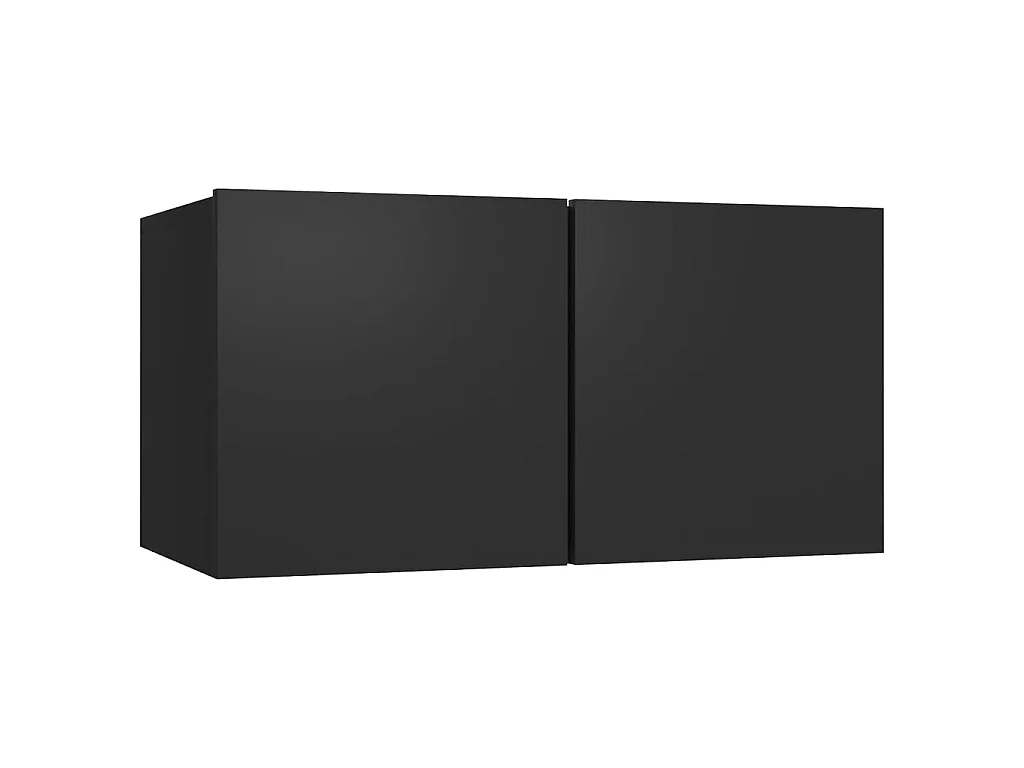 Ensemble de meuble TV 8 pcs Noir Aggloméré