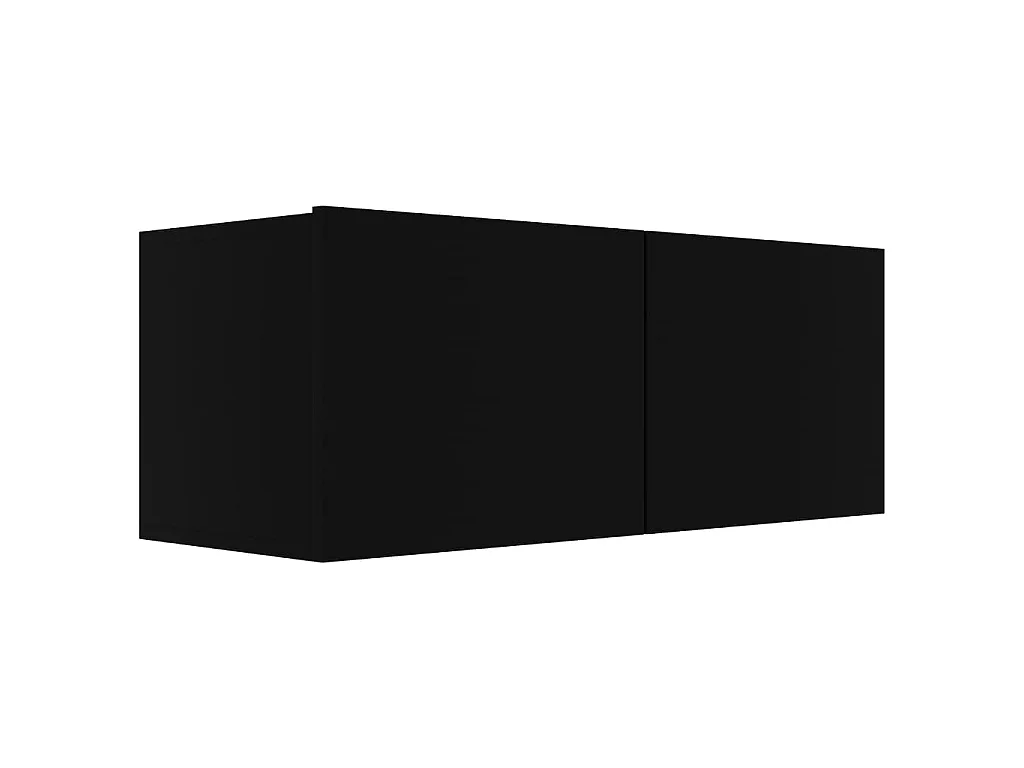 Ensemble de meuble TV 8 pcs Noir Aggloméré