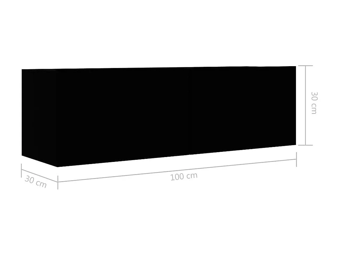 Ensemble de meuble TV 8 pcs Noir Aggloméré