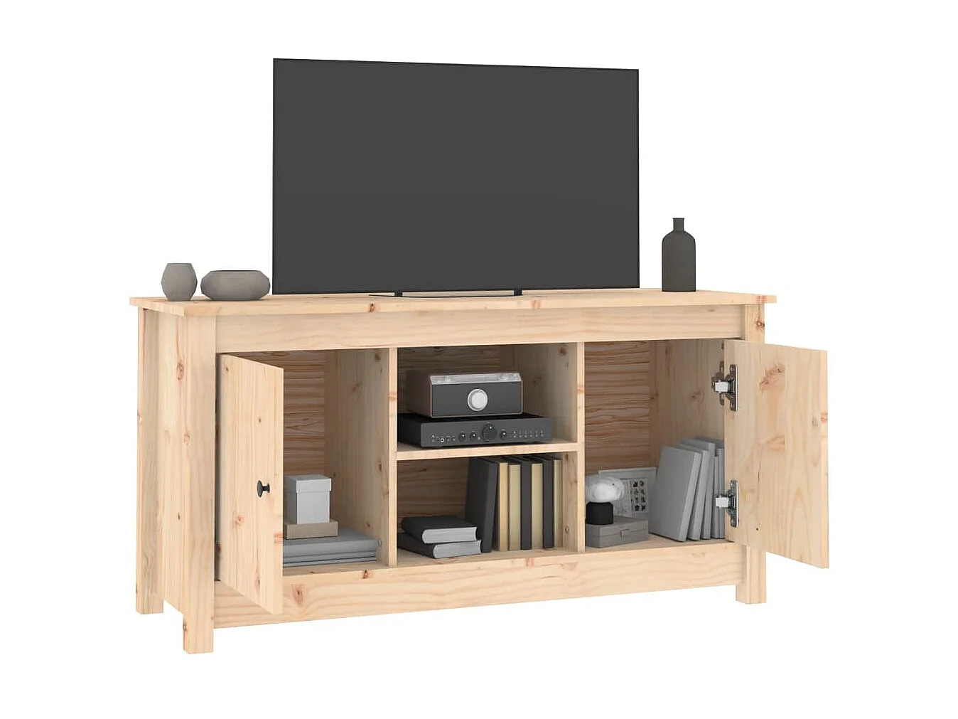 Meuble TV 103x36,5x52 cm Bois de pin massif