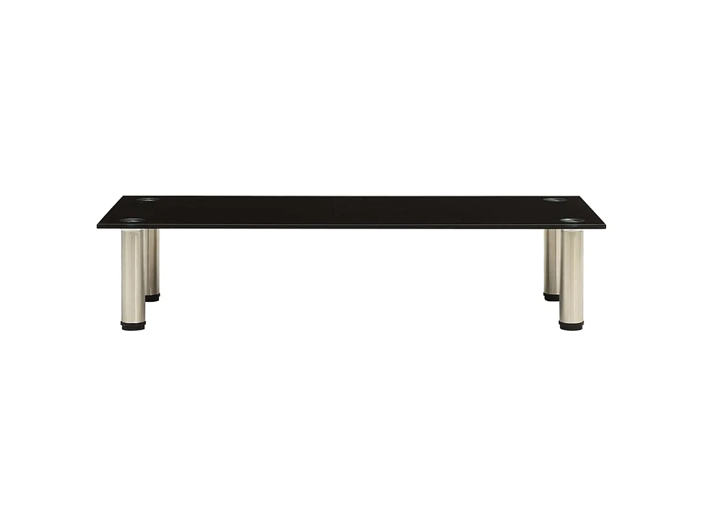 Schwarzer TV-Schrank 80 x 35 x 17 cm, gehärtetes Glas