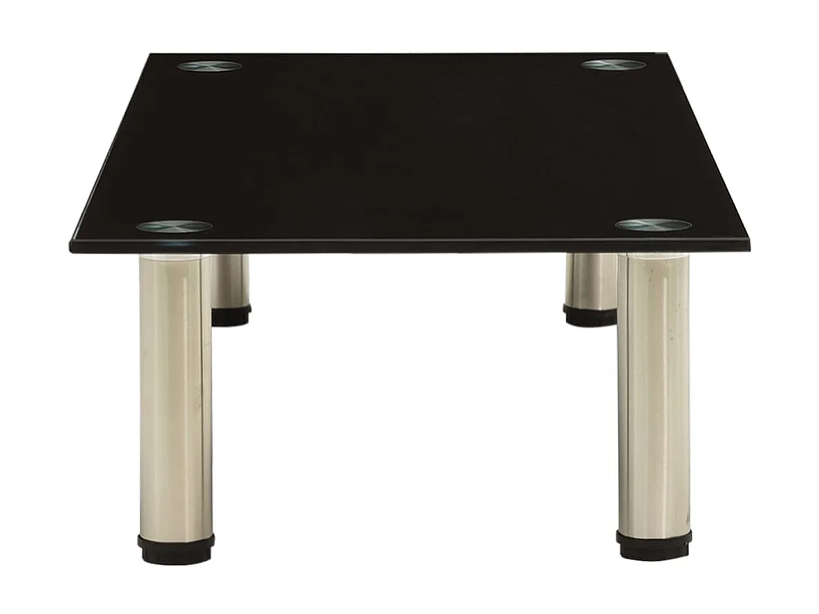 Schwarzer TV-Schrank 80 x 35 x 17 cm, gehärtetes Glas