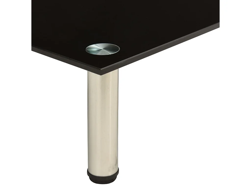 Schwarzer TV-Schrank 80 x 35 x 17 cm, gehärtetes Glas