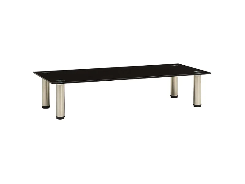 Schwarzer TV-Schrank 80 x 35 x 17 cm, gehärtetes Glas