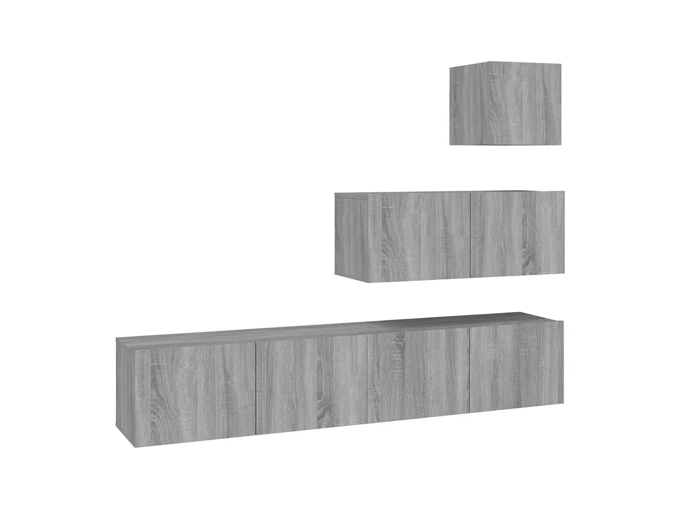 Ensemble de meubles TV 4 pcs Sonoma gris Bois d'ingénierie