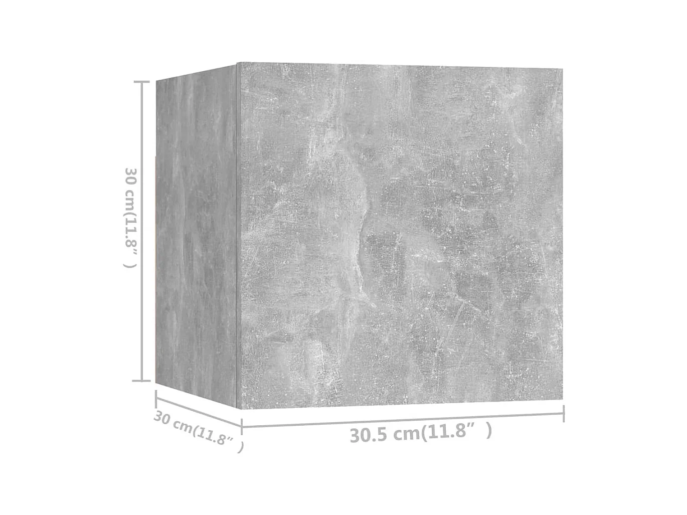 Set mobile TV da 9 pezzi. Truciolare grigio cemento