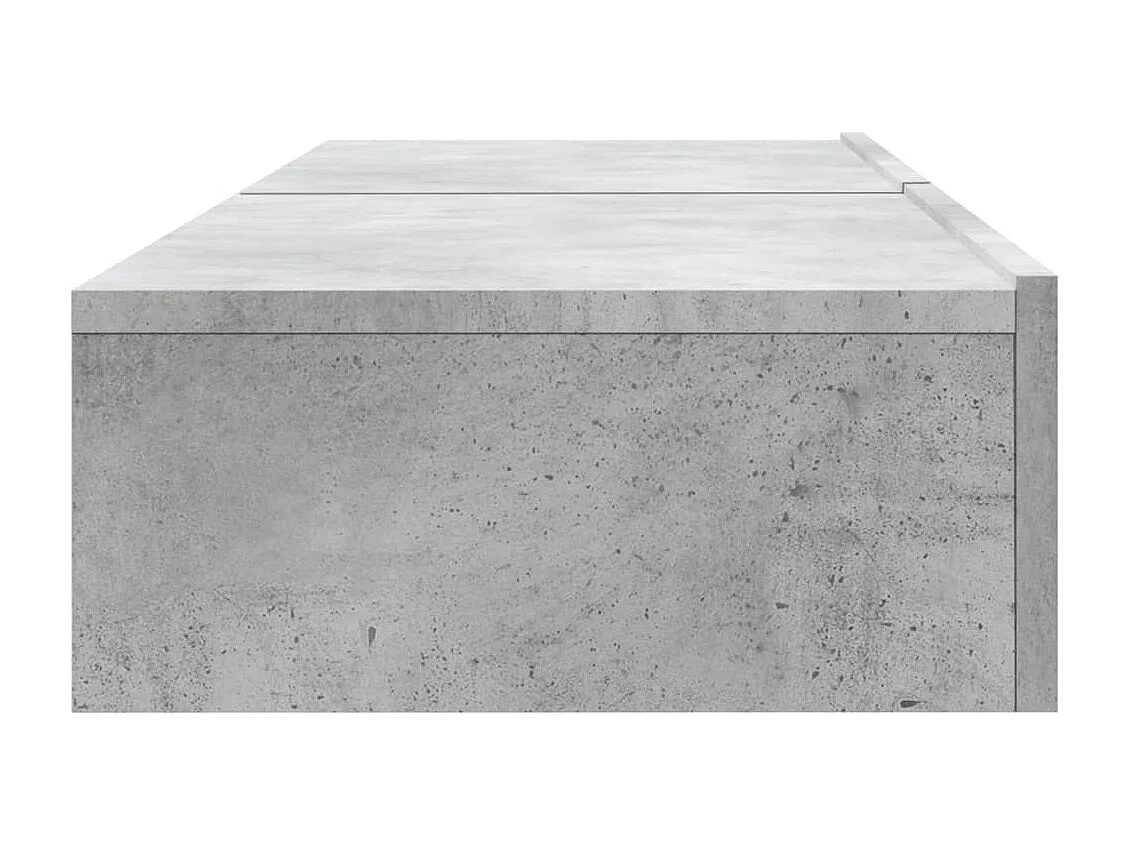 Muebles TV con luces LED 2 piezas gris hormigón 60x35x15,5 cm