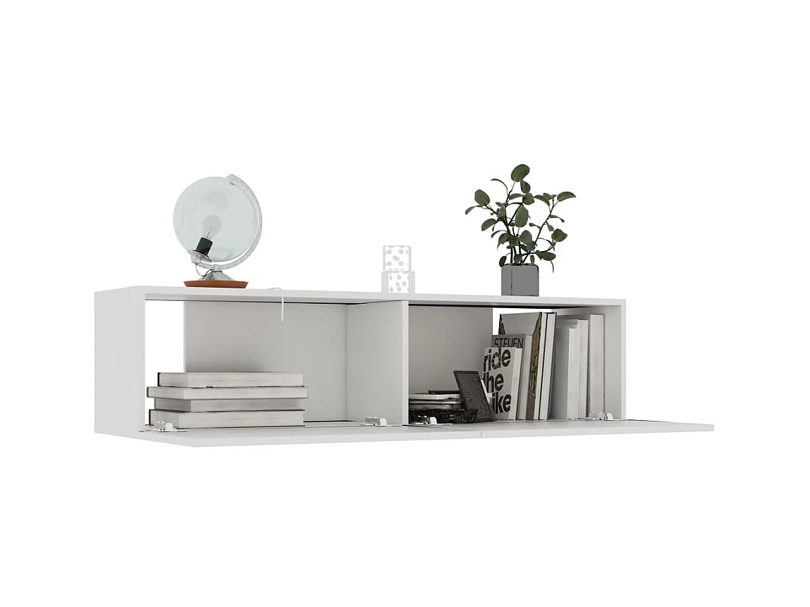 Wit TV-meubel 120x30x30 cm spaanplaat