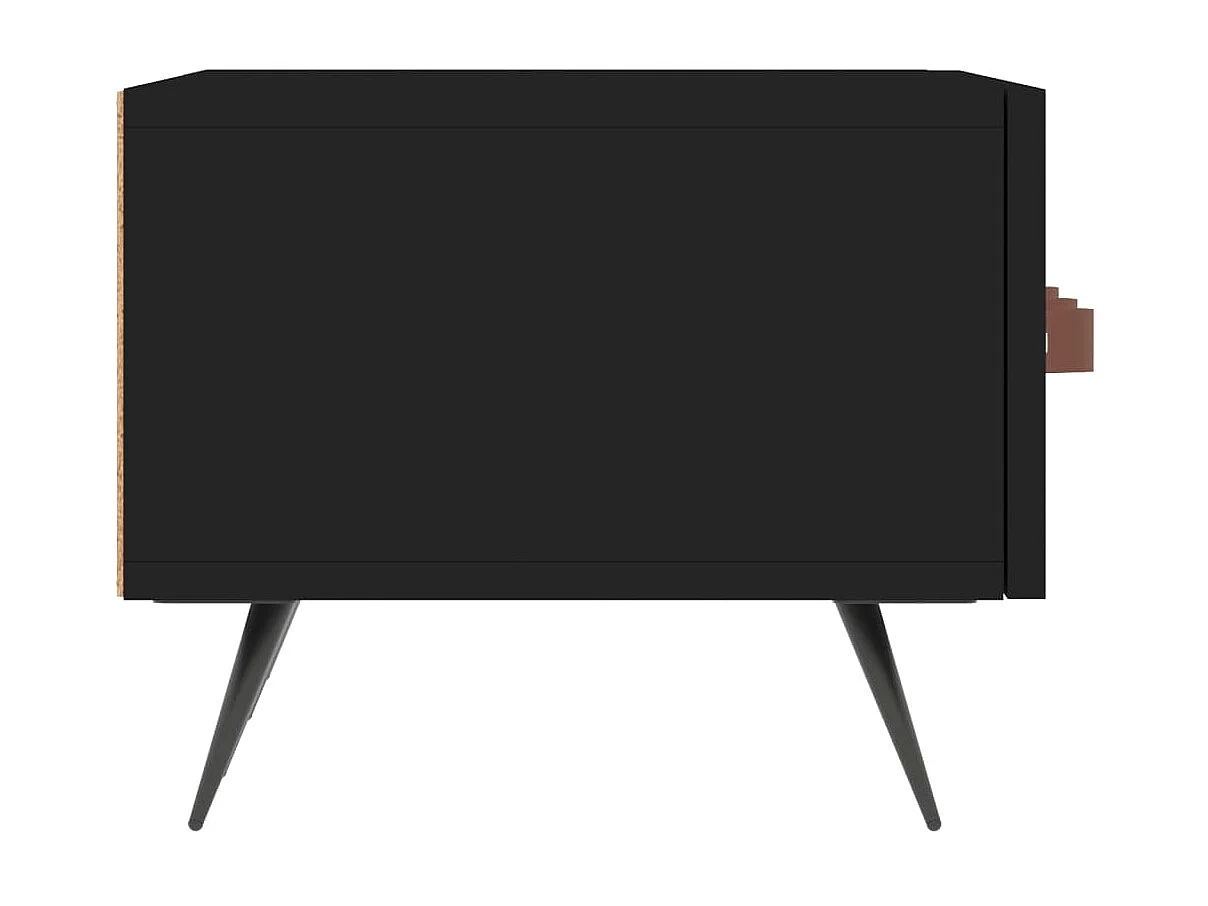 Meuble TV noir 150x36x30 cm bois d'ingénierie