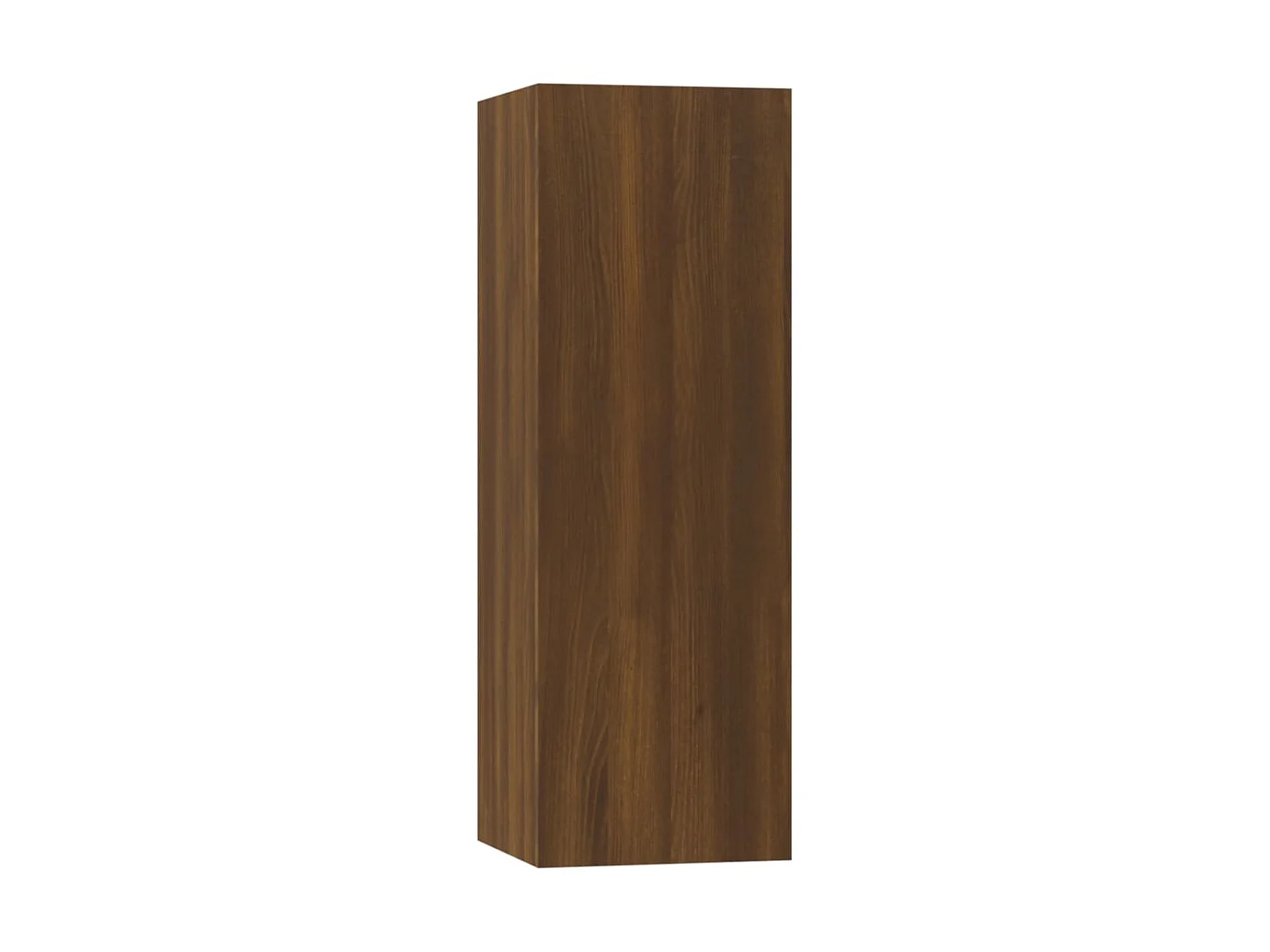 Set porta TV da 5 pezzi in legno multistrato di quercia marrone