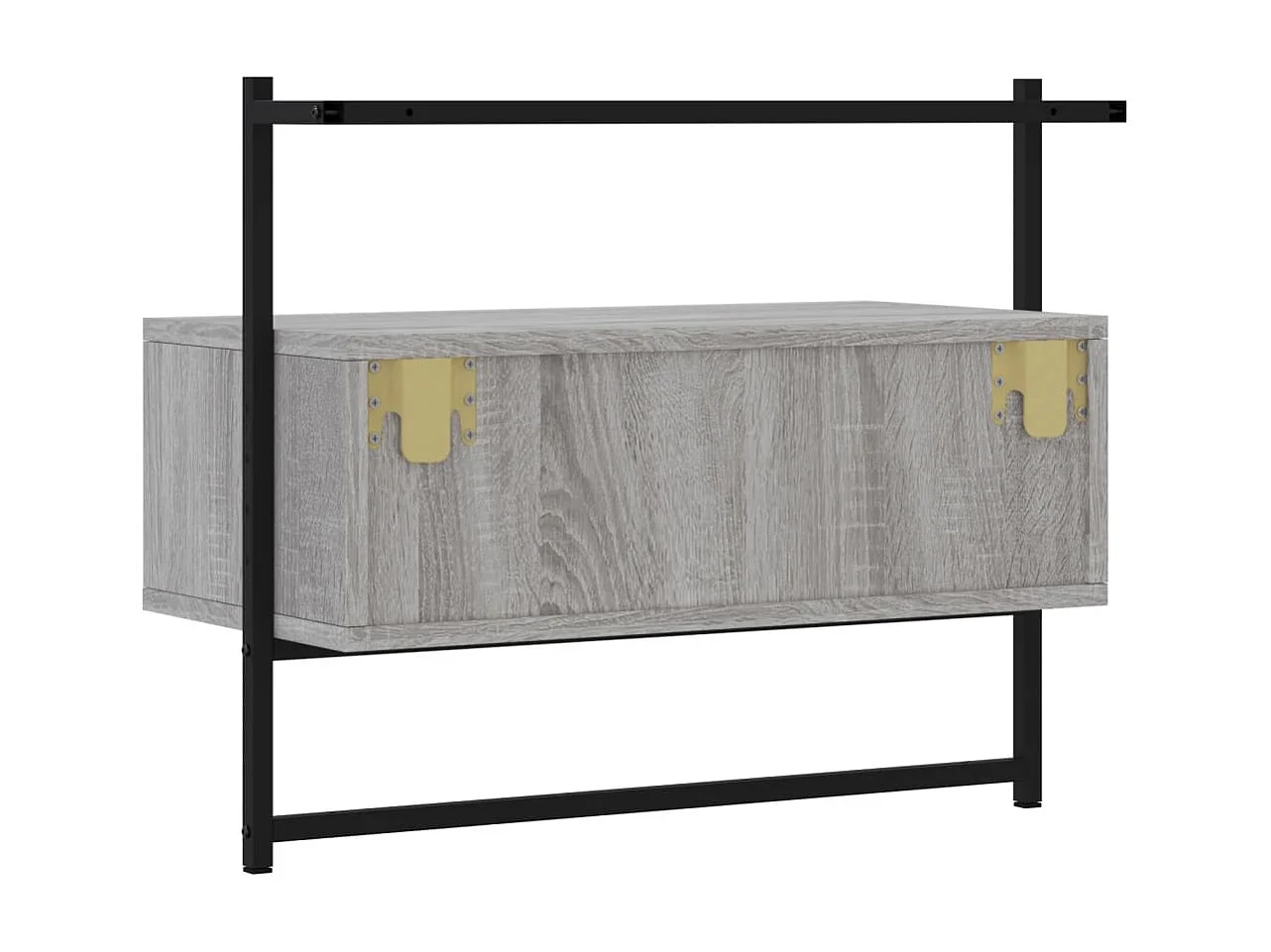 Mueble TV de pared gris Sonoma de madera contrachapada 60,5x30x51 cm