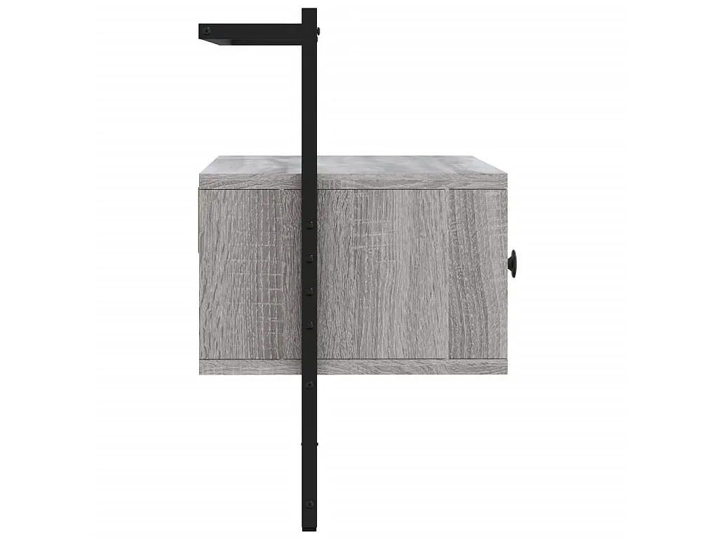 Meuble TV mural sonoma gris 60,5x30x51 cm bois d'ingénierie