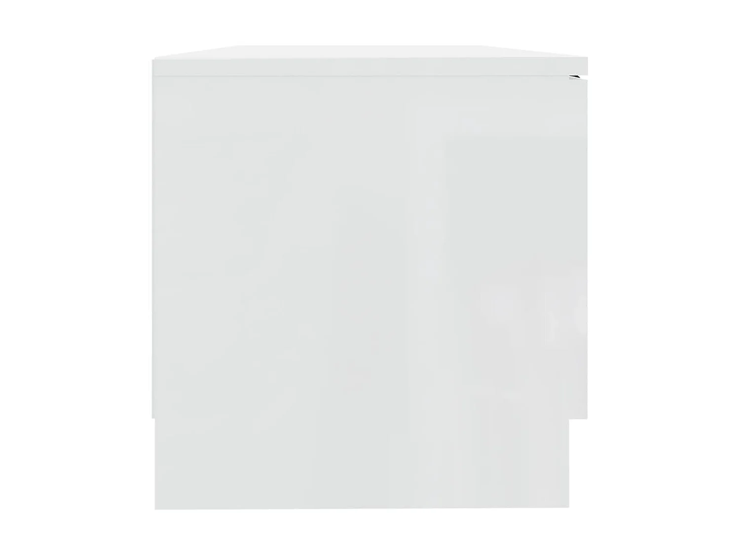 Meuble TV Blanc brillant 80x35x36,5 cm Bois d'ingénierie