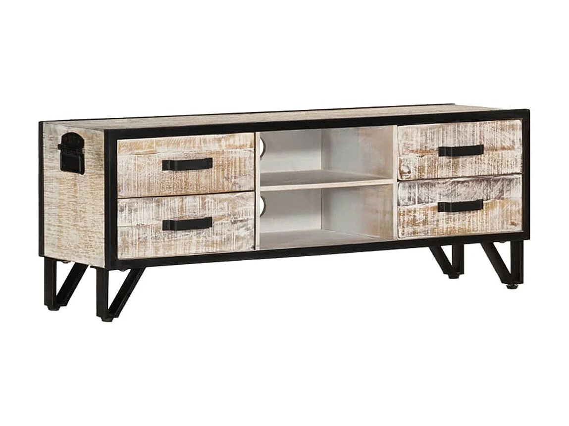 Meuble TV 110x30x41 cm Bois d'acacia massif