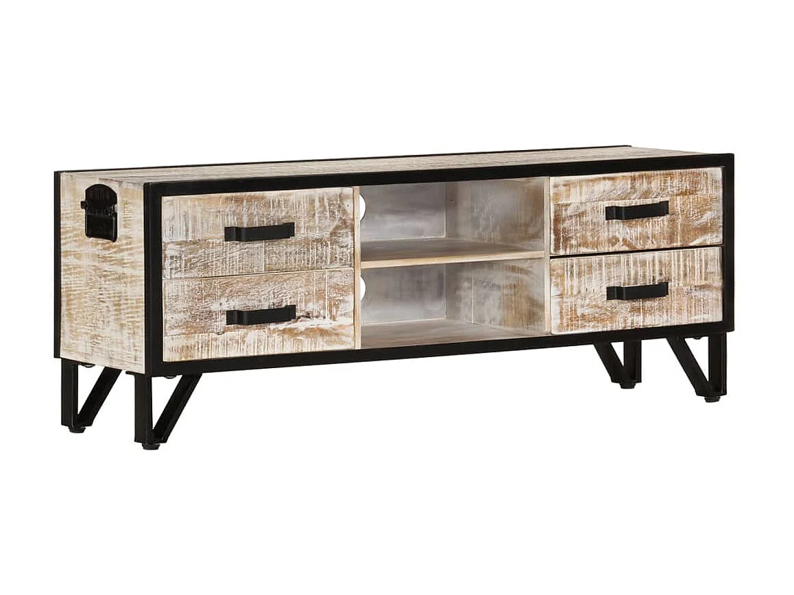 Meuble TV 110x30x41 cm Bois d'acacia massif