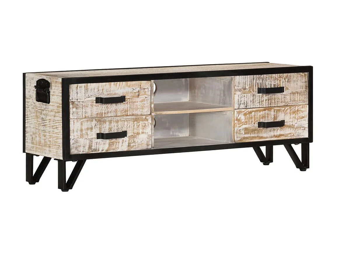 Meuble TV 110x30x41 cm Bois d'acacia massif