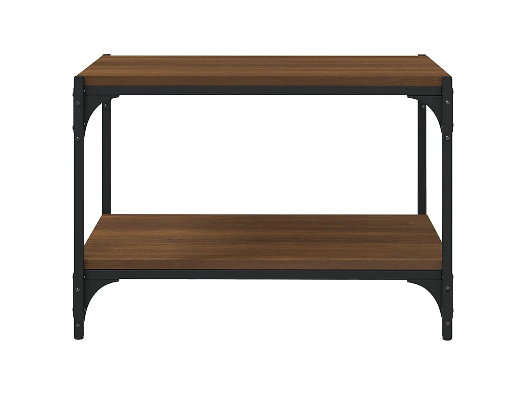 Meuble TV Chêne marron 60x33x41 cm Bois d'ingénierie et acier