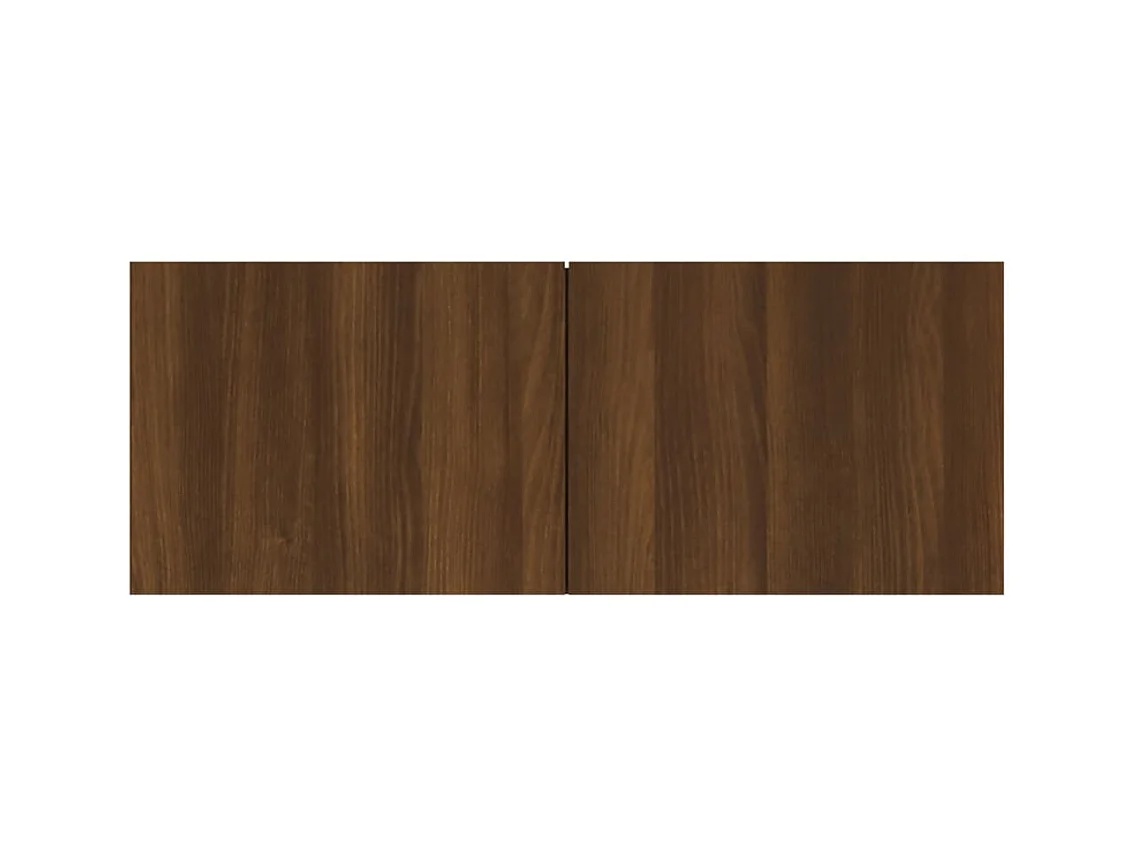 Meuble TV mural Chêne marron Bois d'ingénierie