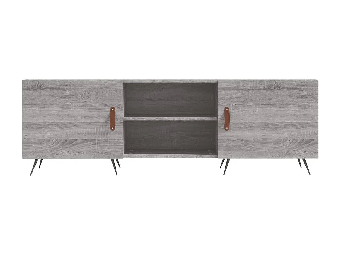 Mueble TV Sonoma gris 150x30x50 cm madera contrachapada