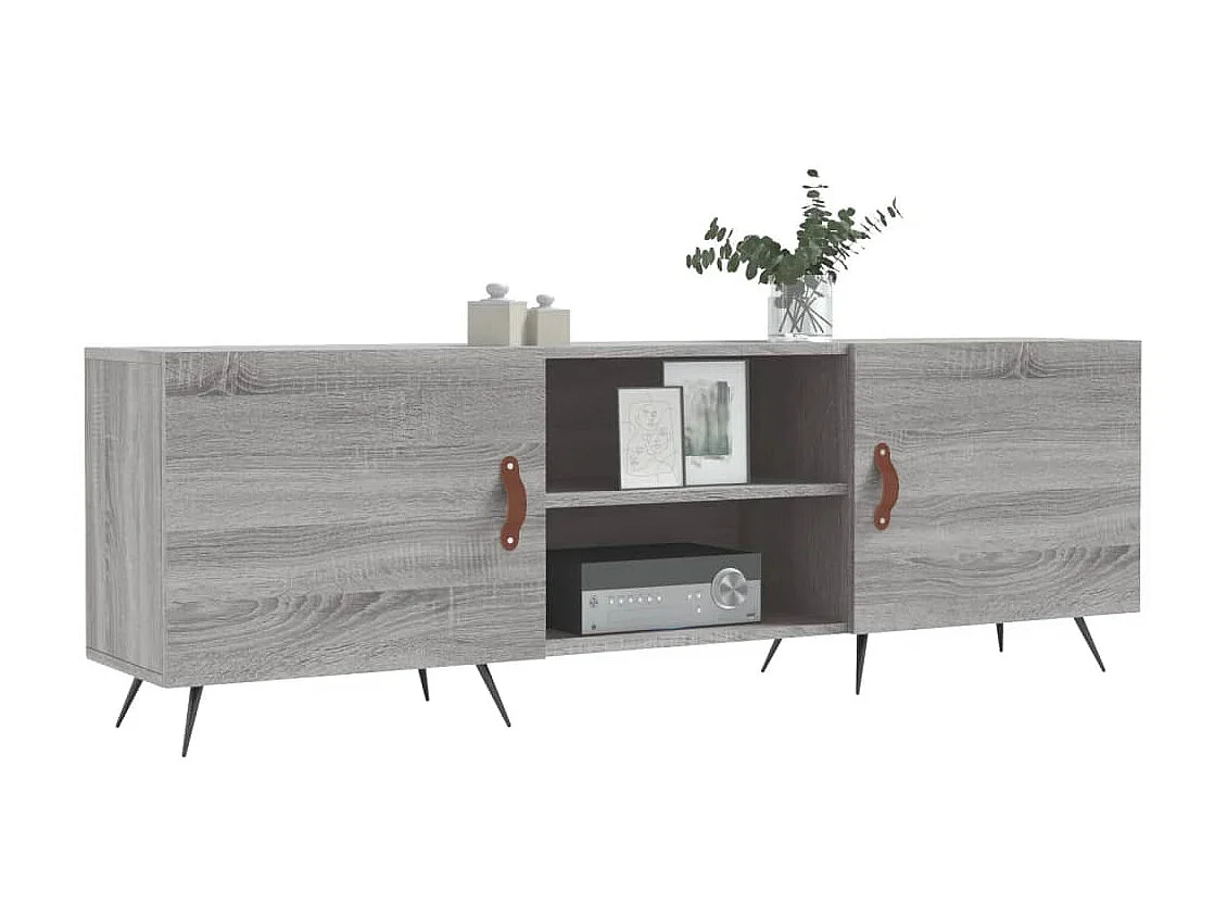 Meuble TV sonoma gris 150x30x50 cm bois d'ingénierie