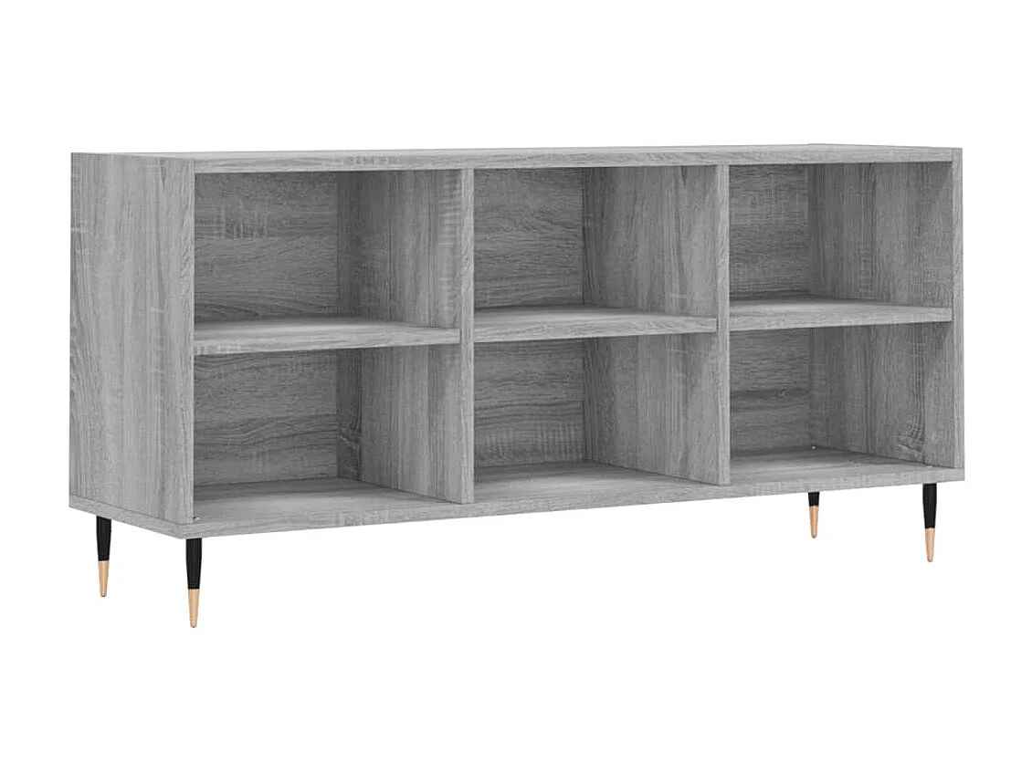 Mobile TV Sonoma grigio 103,5x30x50 cm in derivati del legno