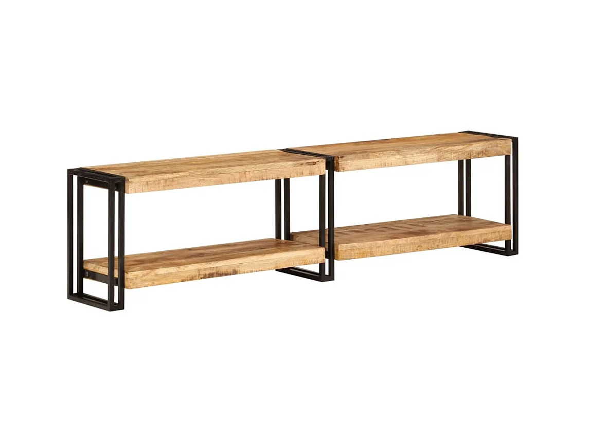 Meuble TV 160x30x40 cm bois massif de manguier