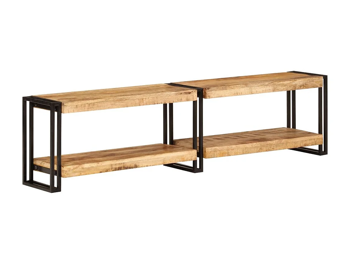Meuble TV 160x30x40 cm bois massif de manguier
