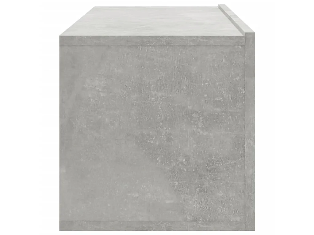 Mueble TV 2 piezas Gris hormigón 100x30x30 cm Madera contrachapada