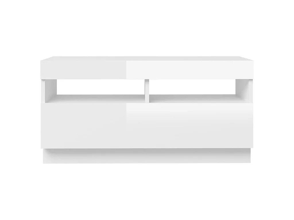 Móvel de TV com luzes LED brancas brilhantes 80x35x40 cm
