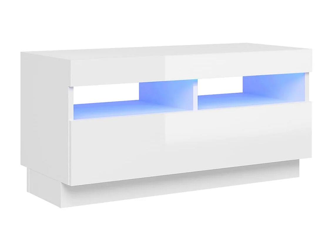 TV-meubel met helder witte LED-verlichting 80x35x40 cm