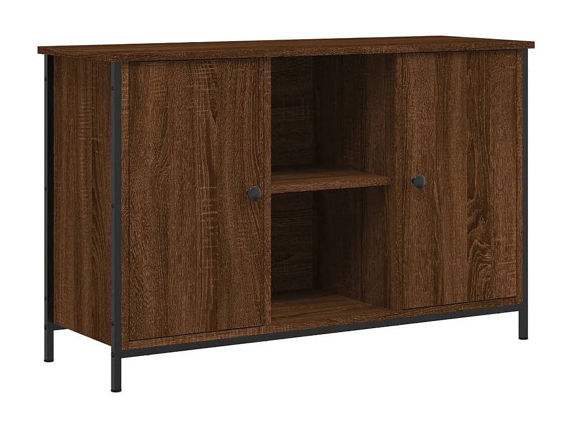 Bruin eiken tv-meubel 100x35x65 cm samengesteld hout